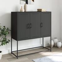 Højskab 100,5x39x107 cm stål sort
