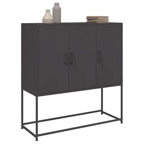 Højskab 100,5x39x107 cm stål sort