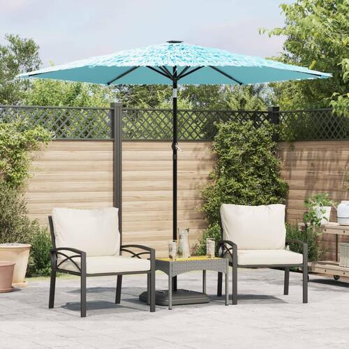 Haveparasol med stålstang 268x268x226 cm blå