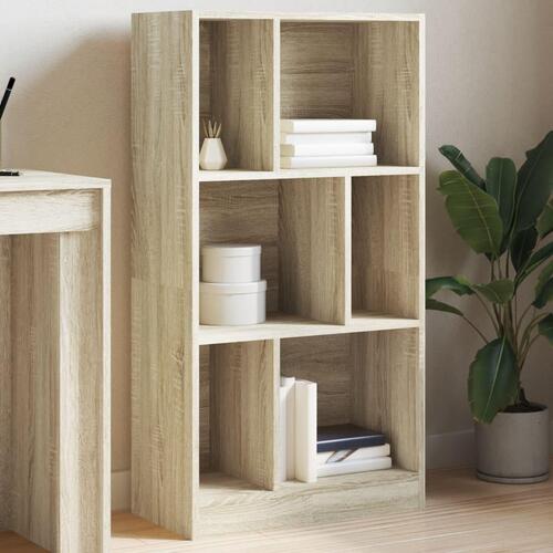 Bogreol 57x28,5x107,5 cm konstrueret træ sonoma-eg