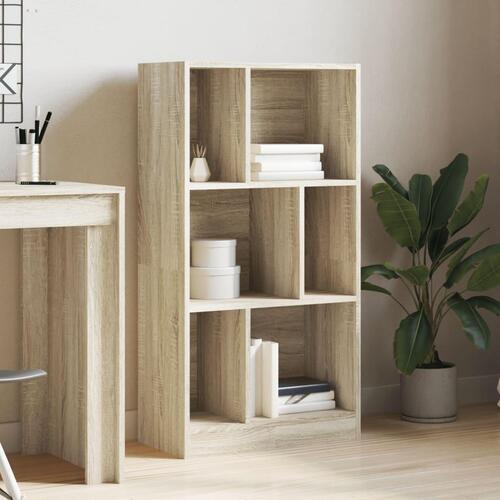 Bogreol 57x28,5x107,5 cm konstrueret træ sonoma-eg