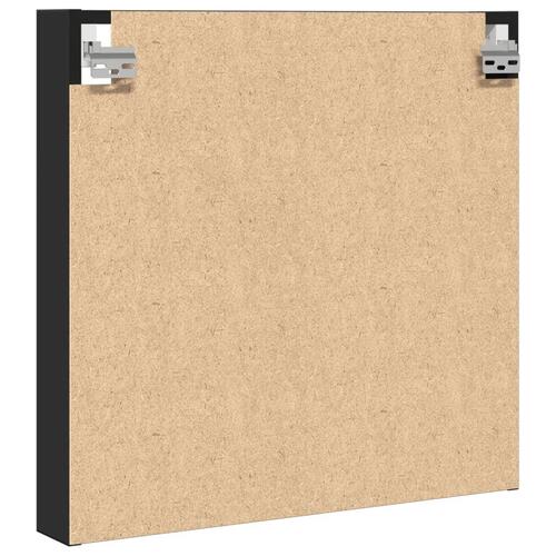Vitrineskab 60x8,5x58 cm konstrueret træ sort