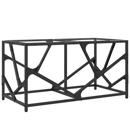 Sofabord med transparent glastop 78,5x40x41 cm stål