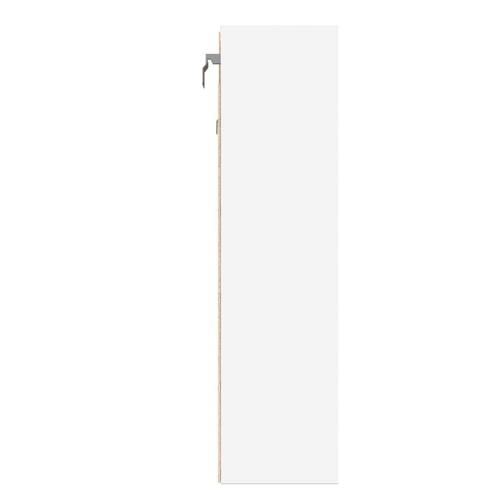 Vitrineskab 100x15x58 cm konstrueret træ hvid