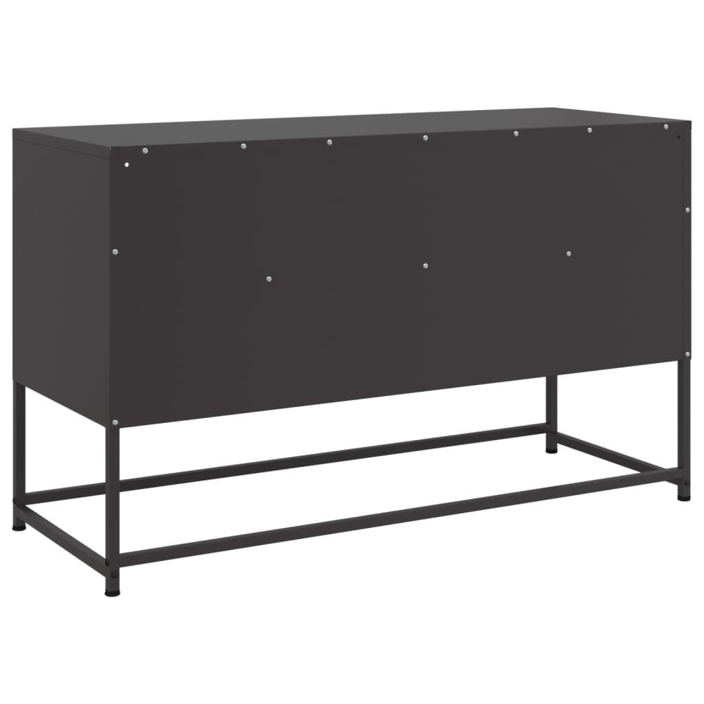 Tv-bord 100,5x39x60,5 cm stål sort
