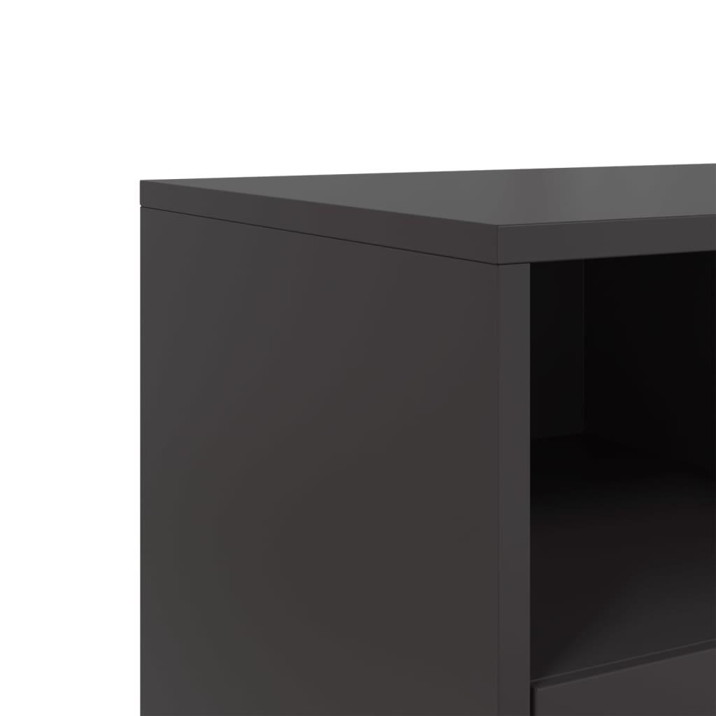 Tv-bord 100,5x39x60,5 cm stål sort