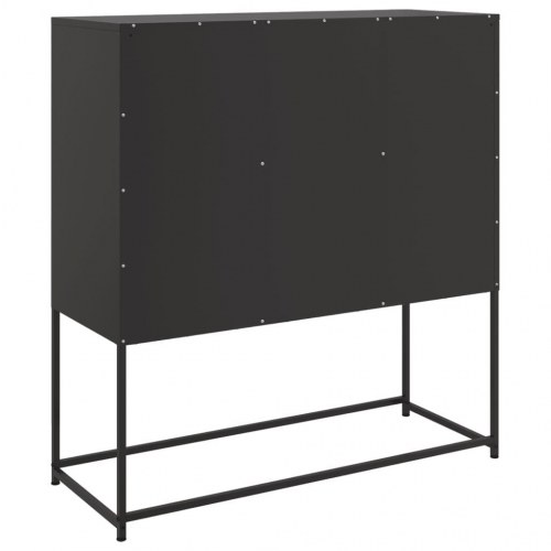 Skab i stål med 6 låger - sort 100,5 x 39 x 107 cm