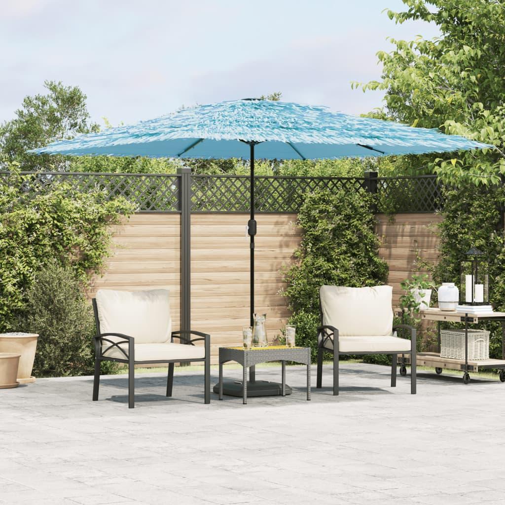 Haveparasol med stålstang 290x290x238 cm blå