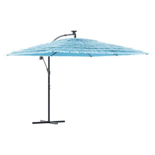 Haveparasol med stålstang 290x290x238 cm blå