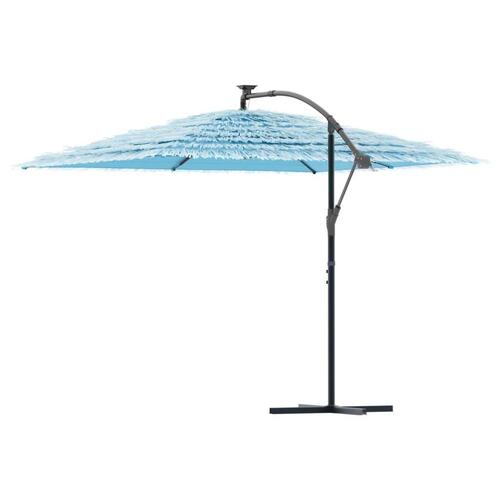 Haveparasol med stålstang 290x290x238 cm blå