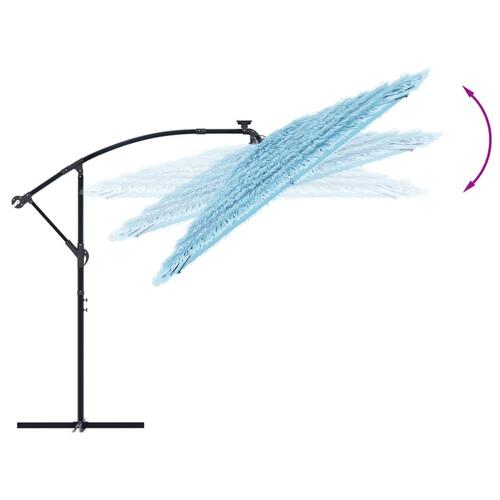 Haveparasol med stålstang 290x290x238 cm blå