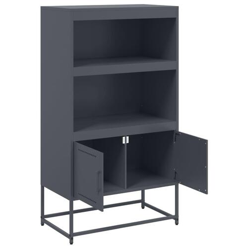 Skab 68,5x38,5x123,5 cm stål antracitgrå
