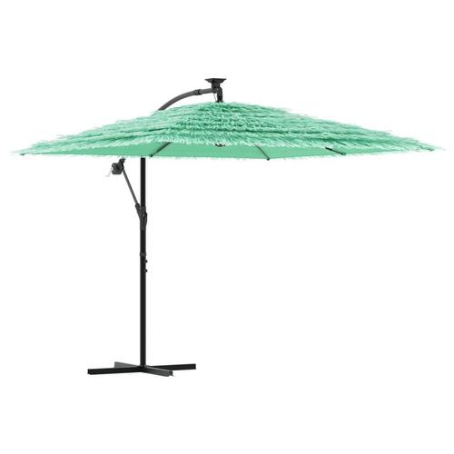 Haveparasol med stålstang 246x246x230 cm grøn