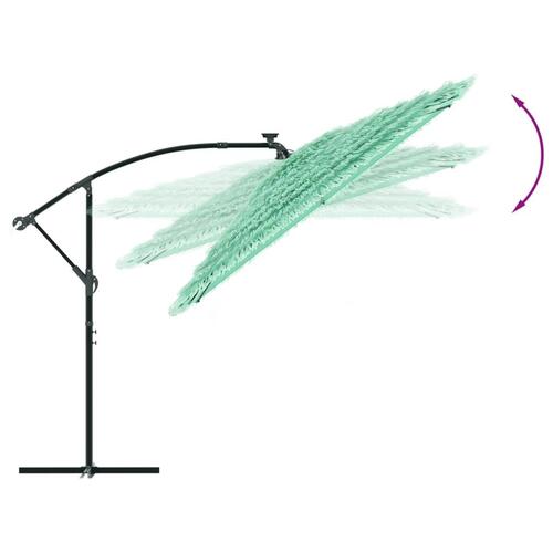 Haveparasol med stålstang 246x246x230 cm grøn