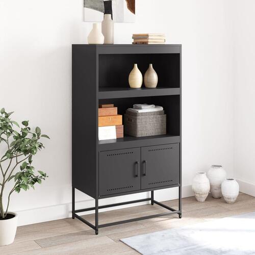 Skab 68,5x38,5x123,5 cm stål sort
