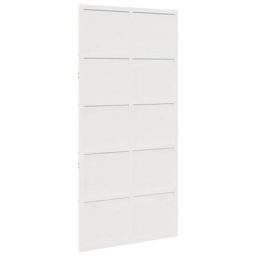 Skydedør 100x208 cm massivt fyrretræ hvid