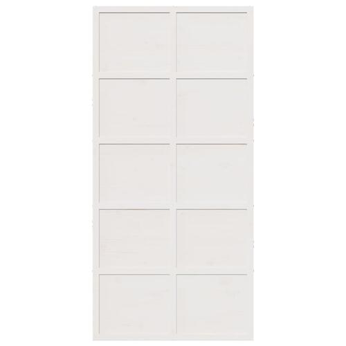 Skydedør 100x208 cm massivt fyrretræ hvid