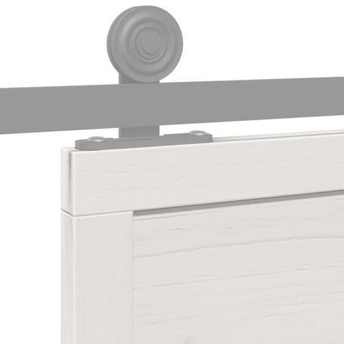 Skydedør 100x208 cm massivt fyrretræ hvid