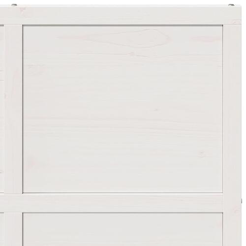 Skydedør 100x208 cm massivt fyrretræ hvid