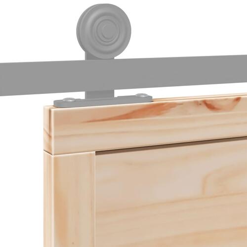 Skydedør 90x208 cm massivt fyrretræ