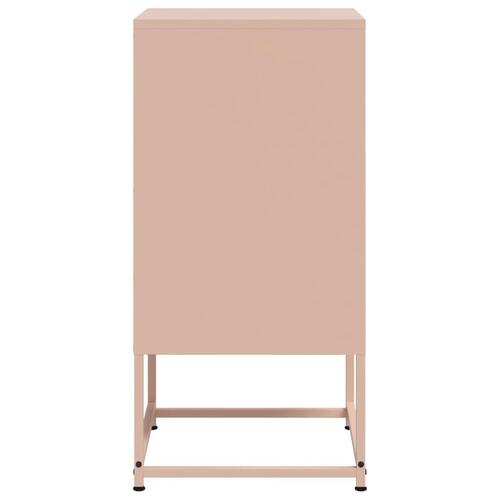 Sengebord 36x39x78 cm stål lyserød