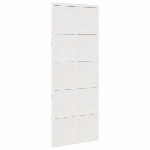 Skydedør 80x208 cm massivt fyrretræ hvid