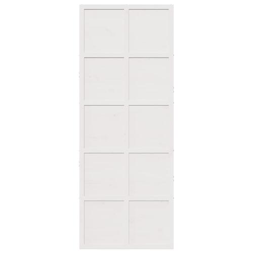 Skydedør 80x208 cm massivt fyrretræ hvid