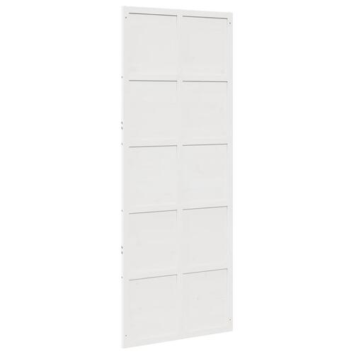 Skydedør 80x208 cm massivt fyrretræ hvid