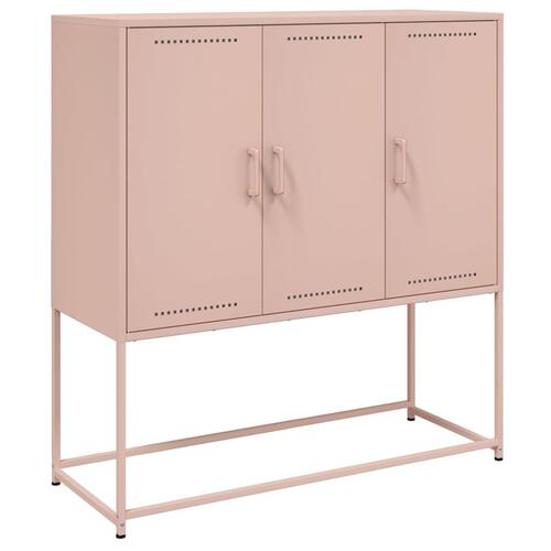 Højskab 100,5x39x107 cm stål lyserød