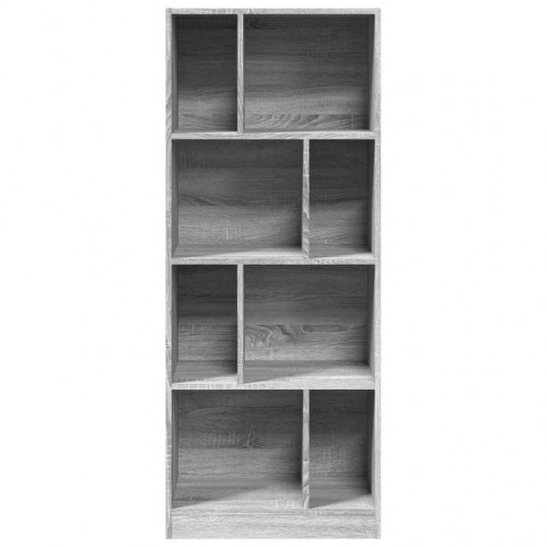 Bogreol 57x28,5x141 cm konstrueret træ grå sonoma-eg