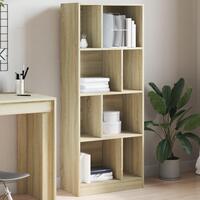 Bogreol 57x28,5x141 cm konstrueret træ sonoma-eg