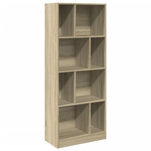 Bogreol 57x28,5x141 cm konstrueret træ sonoma-eg