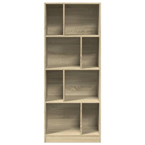 Bogreol 57x28,5x141 cm konstrueret træ sonoma-eg