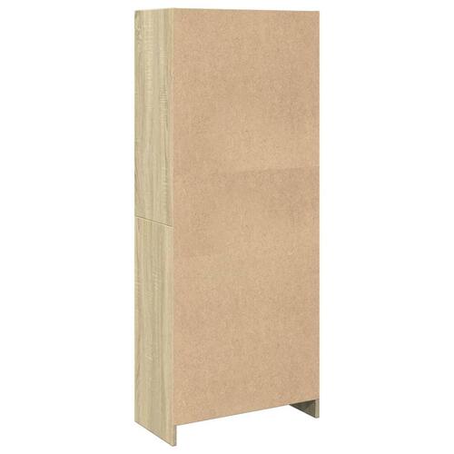 Bogreol 57x28,5x141 cm konstrueret træ sonoma-eg