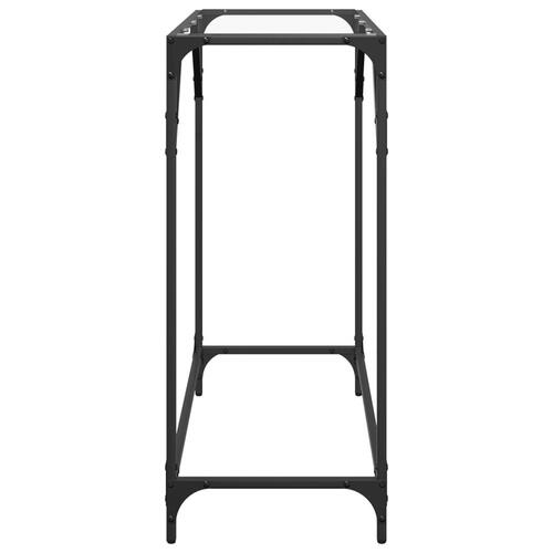 Konsolbord med transparent glastop 80x35x81 cm stål
