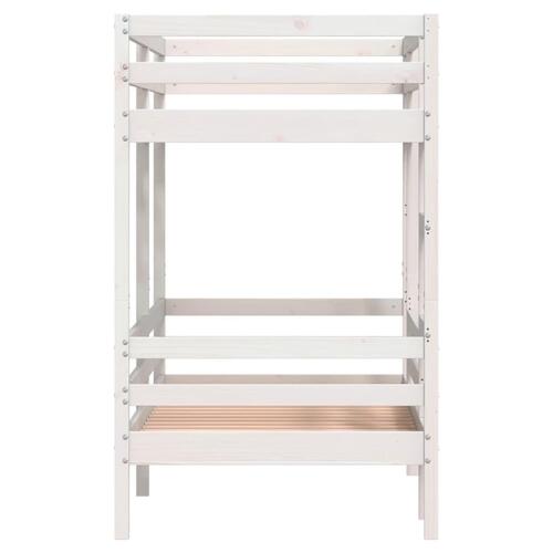 Køjeseng 90x200 cm massivt fyrretræ hvid