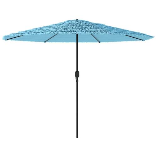 Parasol med stålstang 324x324x247 cm blå
