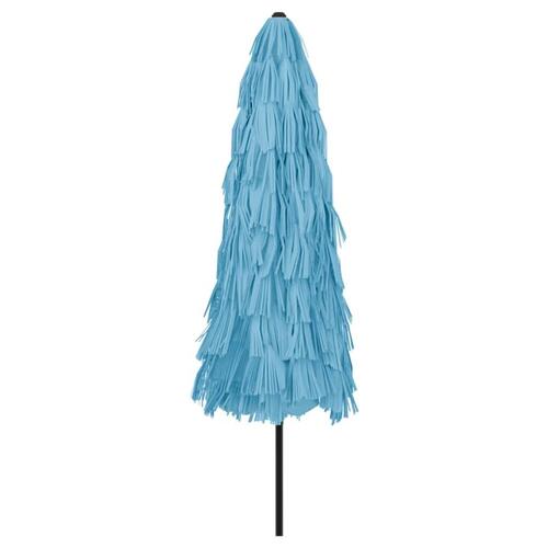 Parasol med stålstang 324x324x247 cm blå