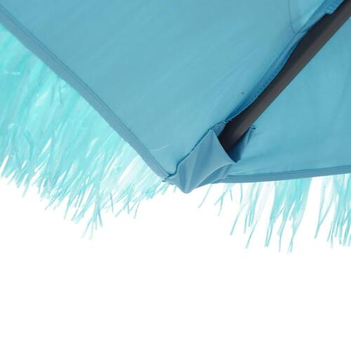 Parasol med stålstang 324x324x247 cm blå