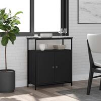 Skab 70x30x80 cm konstrueret træ sort