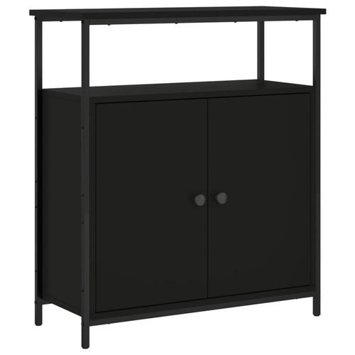 Skab 70x30x80 cm konstrueret træ sort