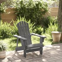 Adirondack-stol 69x85x90,5 cm massivt grantræ grå