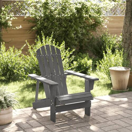 Adirondack-stol 69x85x90,5 cm massivt grantræ grå