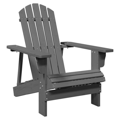 Adirondack-stol 69x85x90,5 cm massivt grantræ grå