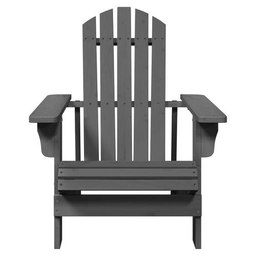 Adirondack-stol 69x85x90,5 cm massivt grantræ grå