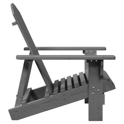 Adirondack-stol 69x85x90,5 cm massivt grantræ grå