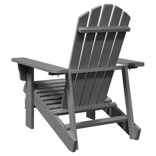 Adirondack-stol 69x85x90,5 cm massivt grantræ grå
