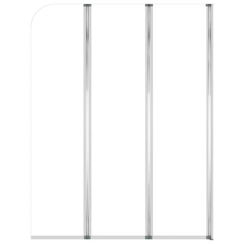 Brusevægge 2 stk. 104x130 cm hærdet glas transparent