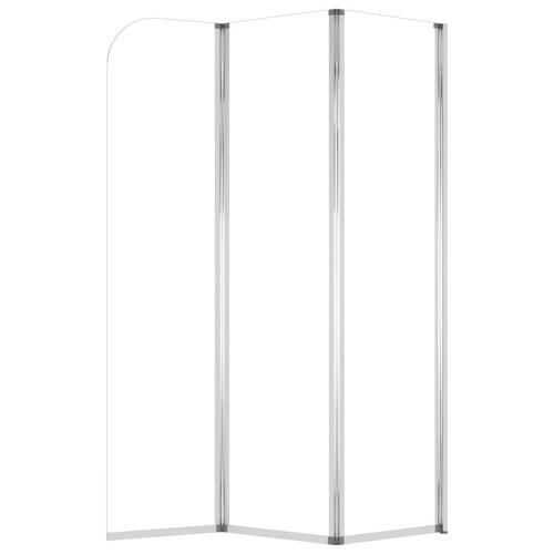Brusevægge 2 stk. 104x130 cm hærdet glas transparent