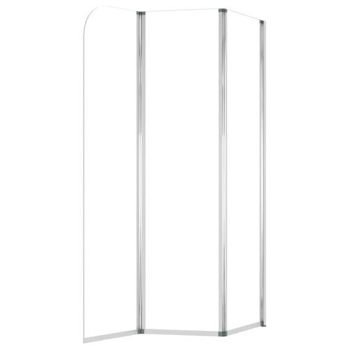 Brusevægge 2 stk. 104x130 cm hærdet glas transparent